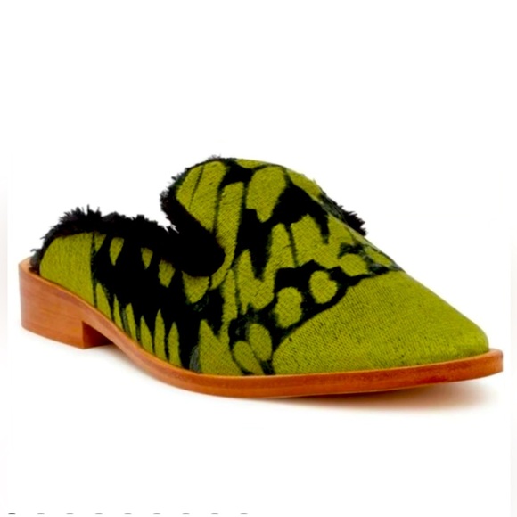 New Free People Butterfly Effect Mule Velvet Fur, Size 49 Europe/9 US Women’s - Picture 4 of 8